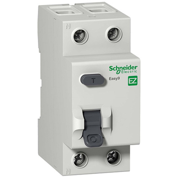 Дифференциальный выключатель Schneider Electric (УЗО) EASY 9 2P 40А 30мА AC 4,5 кА - Электрика, НВА - Модульное оборудование - Дифференциальные автоматы - . Магазин оборудования для автономного и резервного электропитания Ekosolar.ru в Коврах