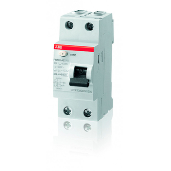 ABB FH202AC УЗО 2P 40A 30mA (AC) - Электрика, НВА - Модульное оборудование - Узо - . Магазин оборудования для автономного и резервного электропитания Ekosolar.ru в Коврах