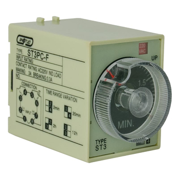Реле времени 220V ST3PC-F (0.25-2m/20m/2h/12h) Энергия - Электрика, НВА - Реле, автоматизация и управление - Реле времени - . Магазин оборудования для автономного и резервного электропитания Ekosolar.ru в Коврах