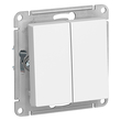 Выключатель Schneider Electric AtlasDesign 2-клавишный сх.5, 10АХ, белый, механизм - Электрика, НВА - Выключатели и розетки - Выключатели - . Магазин оборудования для автономного и резервного электропитания Ekosolar.ru в Коврах