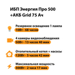 ИБП для котла Энергия Про 500 + Аккумулятор Grid 75 Ah 12 v (300Вт - 137мин) - ИБП и АКБ - ИБП для котлов - . Магазин оборудования для автономного и резервного электропитания Ekosolar.ru в Коврах