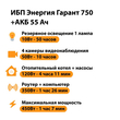 ИБП для котла Энергия Гарант 750 + Аккумулятор 55 Ач 12 В (450Вт - 67мин) - ИБП и АКБ - ИБП для котлов - . Магазин оборудования для автономного и резервного электропитания Ekosolar.ru в Коврах