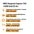 ИБП для котла Энергия Гарант 750 + Аккумулятор Grid 55 Ah 12 v (450Вт - 67мин) - ИБП и АКБ - ИБП для котлов - . Магазин оборудования для автономного и резервного электропитания Ekosolar.ru в Коврах